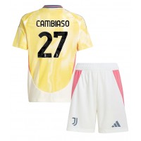 Camiseta Juventus Andrea Cambiaso #27 Visitante Equipación para niños 2024-25 manga corta (+ pantalones cortos)